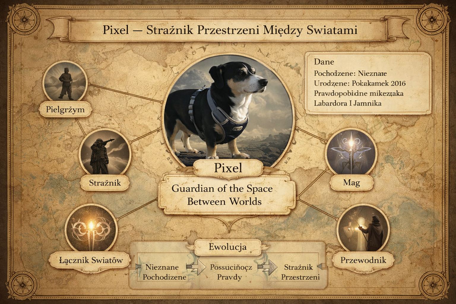 Portret Pix-ela – Strażnik Przestrzeni Między Światami